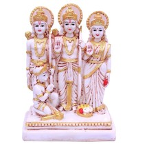 Ram darbar God Idol White Marble God Murti 18X12X7cm Ram Darbar Murti Home Decor - £44.38 GBP