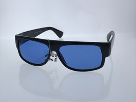 Black Locs Sunglasses Blue Lens Mad Doggers Cholo Lowrider OG Gafas Shades - $9.49