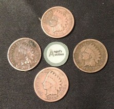 Indian Head Penny 1886,  1891, 1893 and  1897  AA20-7463 Antique - £70.75 GBP