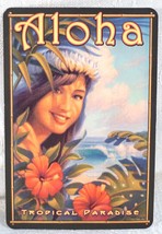 Postcard Aloha Tropical Paradise Artwork by Kerne Erkison - £1.60 GBP
