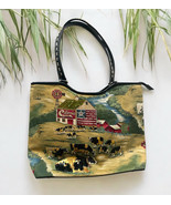 Embellished Purse jeweled sequins Bag purse cows farm barn america clems... - $53.91 CAD