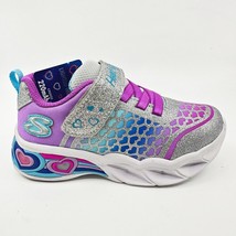Skechers S Lights Sweetheart Lights Lovely Colors Silver Toddlers Girls Size 9 - £31.59 GBP