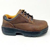 Hytest Oxford EH Steel Toe Brown Womens Size 6.5 Wide Work Shoes K17091 - £14.26 GBP