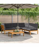 vidaXL Pallet Sofa Set Anthracite Solid acacia wood Large Modular - $1,389.93 CAD