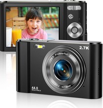 Black Digital Camera 2.7K Ultra Hd Mini Camera 44Mp 2.8 Inch Lcd, Beginners. - £38.49 GBP