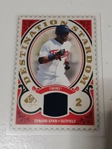 Denard Span Minnesota Twins 2009 Upper Deck SP Jersey Patch Card #DSM-DS - £6.26 GBP