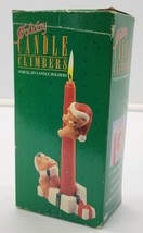 *D2) Vintage Giftco Christmas Holiday Porcelain Candle Holders Climbers ... - $9.89