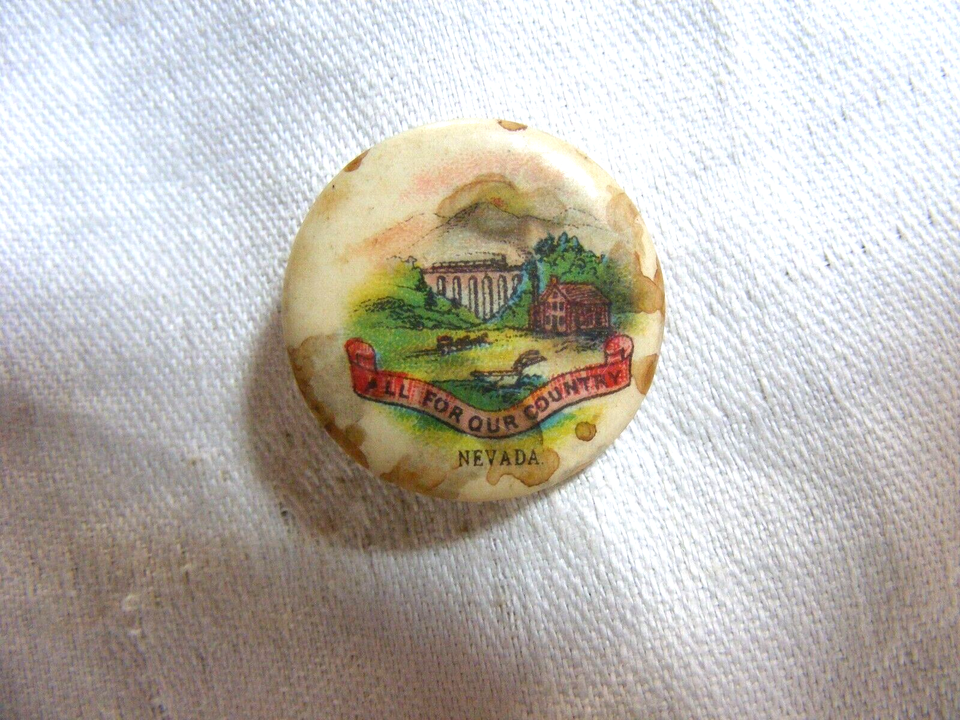 Vintage 1900&#39;s Duke Cigarette Button Pin Whitehead &amp; Hoag Co. U.S. Nevad... - $19.79