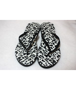 NWT Black &amp; White Thong Flip Flop Sandals - Women&#39;s 7 8 - £3.14 GBP