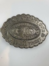 Men&#39;s Brass Belt Buckle Patience Integrity Guts American Police PIG Buckle - $19.64 CAD