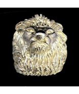 Huge Sterling silver men&#39;s ring African Lion Head Wild Animal Africa hig... - $320.01 CAD