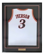 Allen Iverson Signé Encadré Personnalisé Blanc Pro-Style Basketball Jers... - $465.59