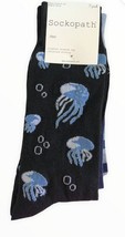 Jelly Fish Striped Socks Mens 3 Pairs Sock Size 10-13 Shoe sizes 8-12 So... - £19.32 GBP