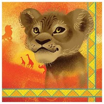 Disney The Lion King Dessert Napkins Birthday Party Supplies 16 Per Package - $5.25