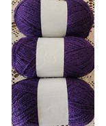 Three (3) MILL ENDS ~ 1 lb ~ PURPLE ~ Acrylic ~ Yarn Skeins ~ CA13394 ~ ... - £23.53 GBP