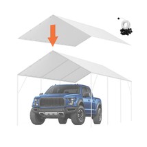 VEVOR 10 x 20 ft Carport Replacement Canopy Cover, Garage Top Tent Shelt... - $2,273.93 MXN