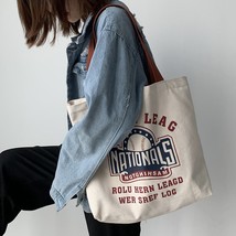 Women Canvas Shoulder Shopper Bags Eco Reusable Shopping Bag Cotton Cloth Tote B - £17.53 GBP