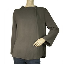 Crossley Anthracite Gray Viscose Side Button Closure Blouse Top size M - $1,366.45 MXN