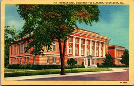 Morgan Hall University Of Alabama Tuscaloosa Alabama AL UNP  Linen Postcard G16 - £3.91 GBP