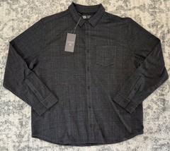 VRST Men&#39;s XL Long Sleeve Button Down Winter Shirt Flannel Plaid Grey Bl... - £21.02 GBP