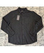 VRST Men&#39;s XL Long Sleeve Button Down Winter Shirt Flannel Plaid Grey Bl... - £21.11 GBP