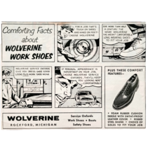 1960 Wolverine Labor Footwear Advertisement Vintage Work Shoes Boots DWF27 - $371.04 MXN