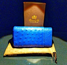 Brizard and Co Blue Ostrich Cigar Case  NIB Made in USA - £315.35 GBP