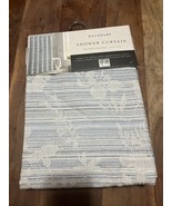 NEW Boundary  Shower Curtain Floral  Birds Cotton Gray 100% Cotton - $37.97 CAD