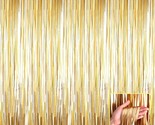 Foil Fringe Curtain Backdrop, 3.28Ft X 6.56Ft Metallic Tinsel Streamers ... - $29.99