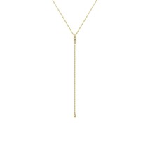 Eklexic Women's Cz & Opal Thin Chain Lariat Necklace Size One Size - €91,52 EUR