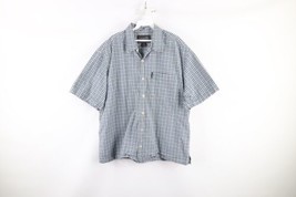 Vintage 90s Abercrombie &amp; Fitch Mens XL Spell Out Heavyweight Camp Button Shirt - £30.97 GBP
