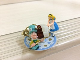 Disney Mad Hatter And Alice In Wonderland Keychain. Tea Time Sweet Theme. RARE - £17.58 GBP