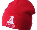 Asphalt Yacht Club Mens Red Solid Triangle Cuff Fold Skate Beanie Winter... - $23.85