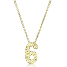 LO3463 - Flash Gold Brass Chain Pendant with Top Grade Crystal  in Clear - $383.87 MXN