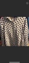 ann Taylor loft size large polka dot button up shirt women&#39;s - £11.03 GBP