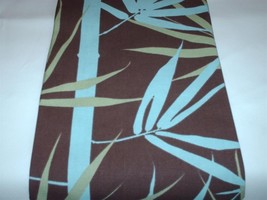 BAMBOO TABLE RUNNER,  12x72, Chocolate Brown ,With Aqua Blue, Sage - $349.12 MXN
