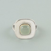 AAR Jewels Handmade 925 Sterling Silver Green Chalcedony Gems Stack Stylish Ring - £26.07 GBP