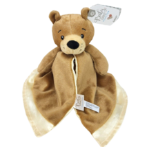 BABY GANZ COLLECTION TEDDY BEAR SECURITY BLANKET PLUSH LOVEY SATIN NEW W... - £44.74 GBP