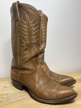 Vintage Nocona Cowboy Boots Brown Leather Western 9 D Style 1232 - £29.61 GBP