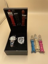 Ecclissi 22340 Sterling Silver Womens Watch 32MM 7.5&quot; Extra Leather Band... - $125.00