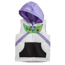 Boys Vest Puffer Disney Toy Story Buzz Lightyear White Multi Hooded $42-... - $19.80