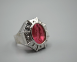 Tagliamonte Venetian Glass Intaglio Red Pink Ring 925 Italy Size 8 Art N... - $87.07