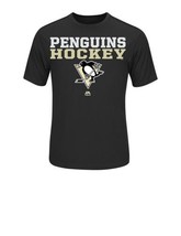 NHL Pittsburgh Penguins Men&#39;s Size XL Black Tee Shirt - £15.76 GBP