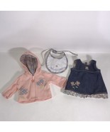American Girl Bitty Baby Travel 2-in-1 Set - Partial Jacket Bib Denim Dr... - £23.50 GBP