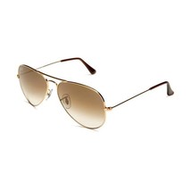 Ray-Ban Men&#39;s RB3025 Aviator Sunglasses, Gold  - £204.01 GBP