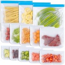 Reusable Storage Bags 13 Pack BPA Free PEVA Leakproof Bags Reusable NEW - $17.67