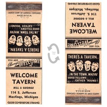 Vintage Matchbook Cover Welcome Tavern Hastings MI barber shop quartet 1... - $12.86