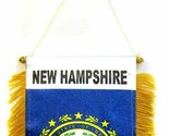 K&#39;s Novelties State of New Hampshire Mini Flag 4&quot;x6&quot; Window Banner w/Suc... - £2.31 GBP