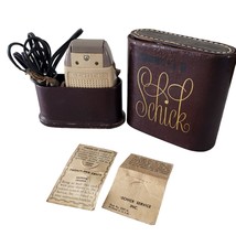 Vintage Schick Electric Shaver Razor with Cord in Original Leather Case - £36.02 GBP
