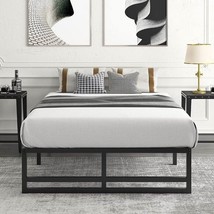 Twin Size Black Metal Platform Bed Frame with Under-Bed Storage Space - $3,905.98 MXN